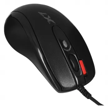 A4 Tech X-710 žaidimų pelė su slinkimo ratuku, laidas, USB, 2000 DPI, juoda