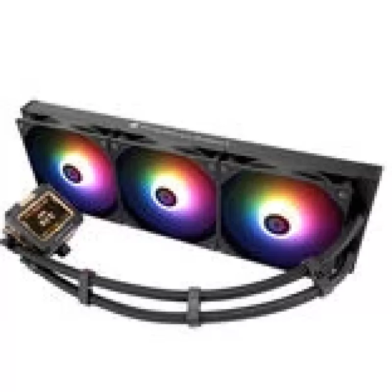 CPU aušintuvas Thermalright Frozen Warframe 420 BLACK ARGB — 140 mm ARGB ventiliatoriai, 420 mm radiatorius