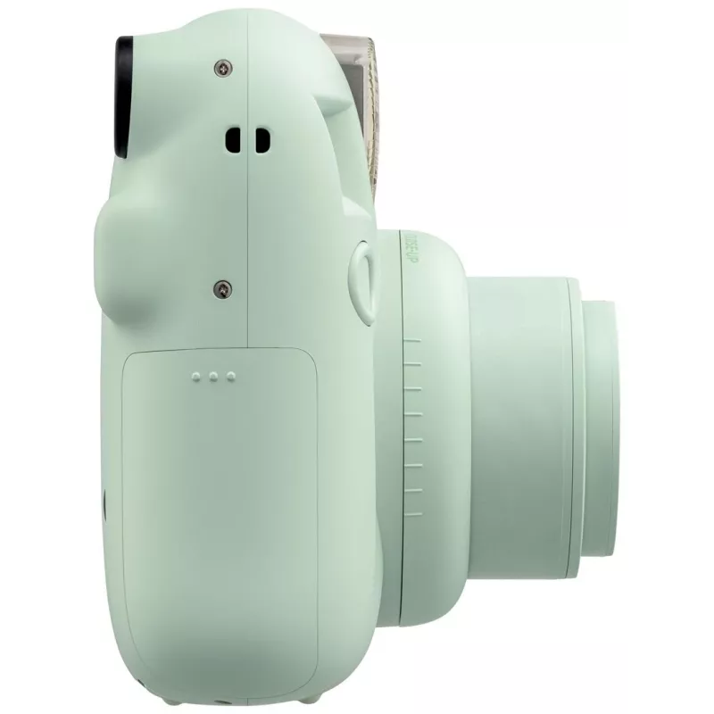 Momentinė kamera Fujifilm Instax Mini 12 Žalia – nuotrauka 86x54 mm, juosta 62x46 mm, 60 mm ekv. židinio nuotolis