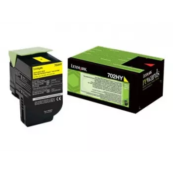 Toneras Lexmark 702HY geltona 70C2HY0 3000 puslapių