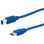 USB laidas e+p CC 302 USB 3.2 Gen 1 1,5 m USB A USB B mėlynas