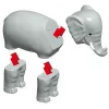 Popular Playthings Magnetiniai gyvūnėliai Mix or Match, įvairiaspalviai