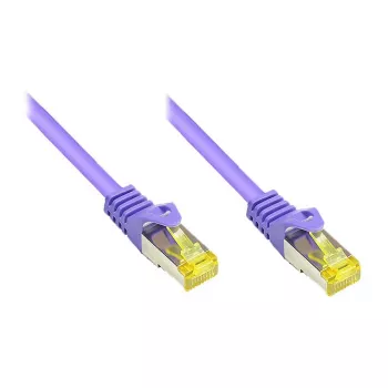 RJ45 jungiamasis laidas su Cat.7 žaliaviniu kabeliu ir užrakto apsauga (RNS®), S/FTP, PiMF, halogenų neturintis, 600MHz, OFC, violetinis, 2m, Good Connections® (8070R-020V)
