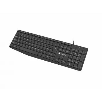 Vielinė pilno dydžio klaviatūra NATEC NAUTILUS NKL-1950 — USB, QWERTY US International, 105 klavišų, Juoda
