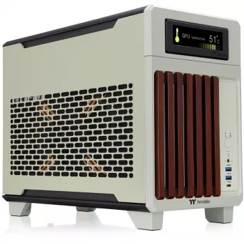 Mini korpusas THERMALTAKE TR100 WS Matcha Green, kompaktiškas dizainas, mini-ITX/microATX palaikymas
