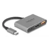 DeLOCK 61071 vaizdo kabelio adapteris 0,1 m USB Type-C / USB Type-C / USB Type-A / HDMI pilkas