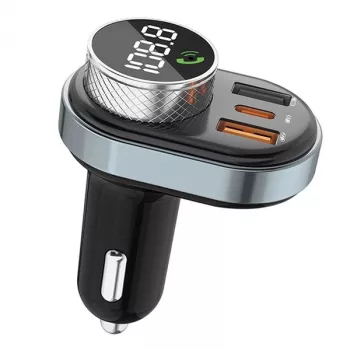 Laisvų rankų rinkinys Awei C-843 Bluetooth 5.0 su FM siųstuvu, USB ir USB-C jungtimis