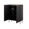Lentyninė spinta cama meble ONDA 2D2SZ knygų lentyna 98×45×127 cm juoda