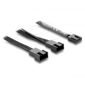 Vidinis maitinimo kabelis DELOCK 84543 — 4 kontaktų PWM į dvigubą 4 kontaktų PWM, 0,5 m