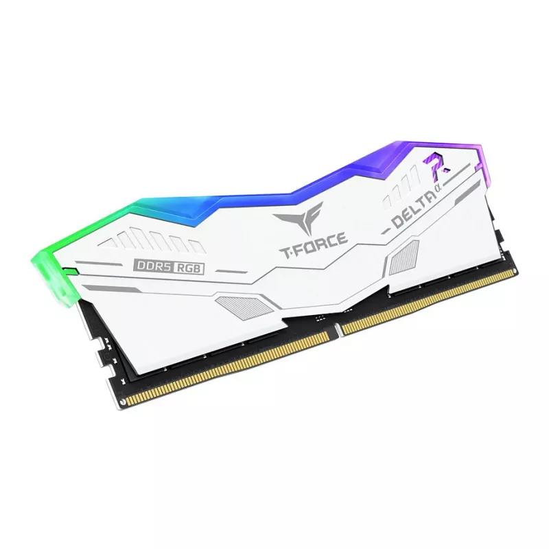 Team Group T-Force DELTAa RGB DDR5 atminties rinkinys 32 GB (2×16 GB) baltas