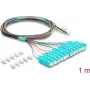 DELOCK 12x SC-UPC Simplex Patch > 12x atviras kabelio galas, 1 m vienmodis šviesolaidinis kabelis