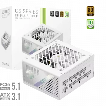 Gamemax GS 750G WH 750 W maitinimo blokas, 80 PLUS Gold, pilnai modulinis, baltas