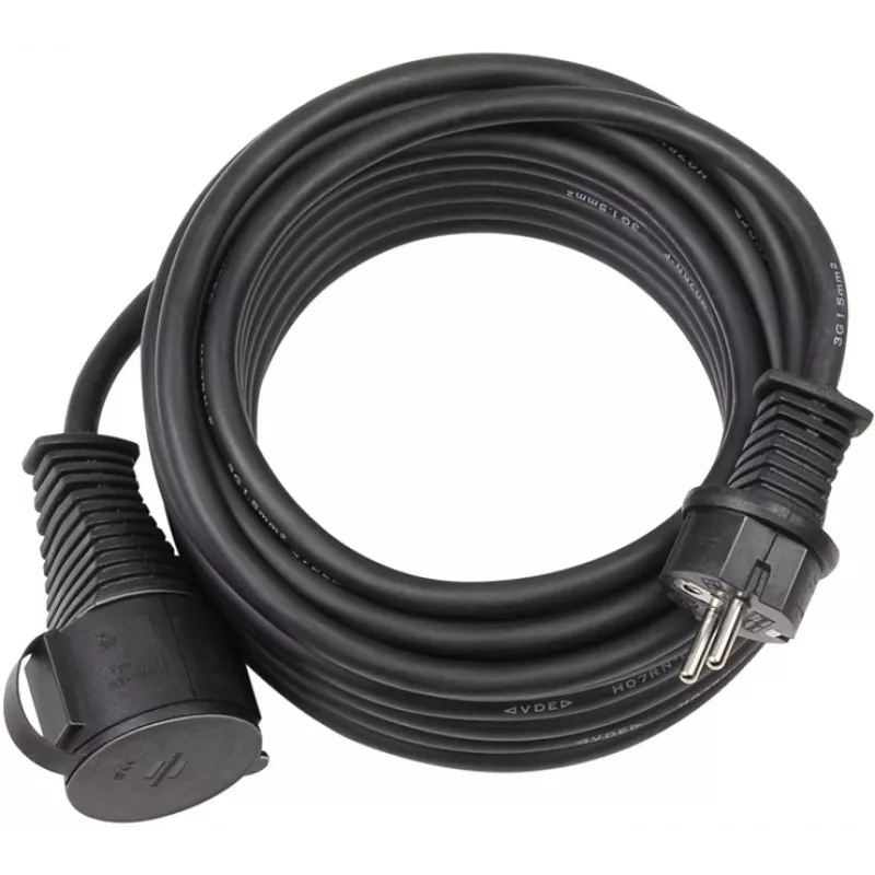 Brennenstuhl H07RN-F 3G1,5 - Ilginimo laidas (230 VAC) - CEE 7/7 (SCHUKO) (M) - CEE 7/7 (SCHUKO) (W) - 10,0 m - Juodas (1167810)