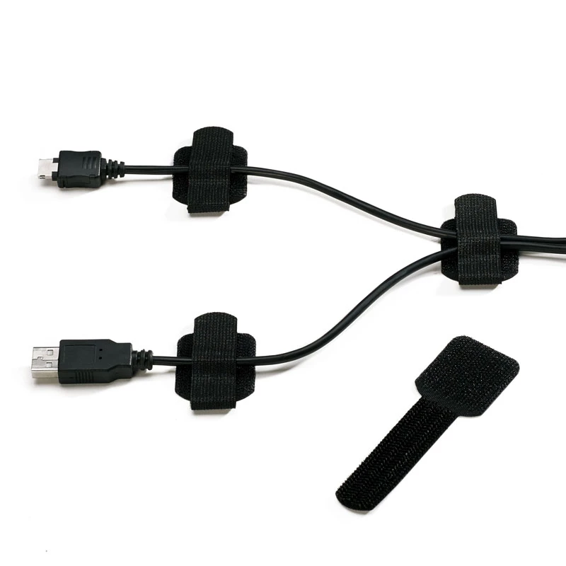LABEL THE CABLE PRO Sieninis Velcro laikiklis laidams, 50 vnt. - juoda