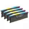 Corsair Vengeance RGB 64 GB (4x 16 GB) DDR5-6000 MHz Quad-Kit, juodos spalvos, CMH64GX5M4B6000C36