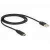 USB kabelis DeLOCK 83600 USB 2.0 1m USB C USB A juodas