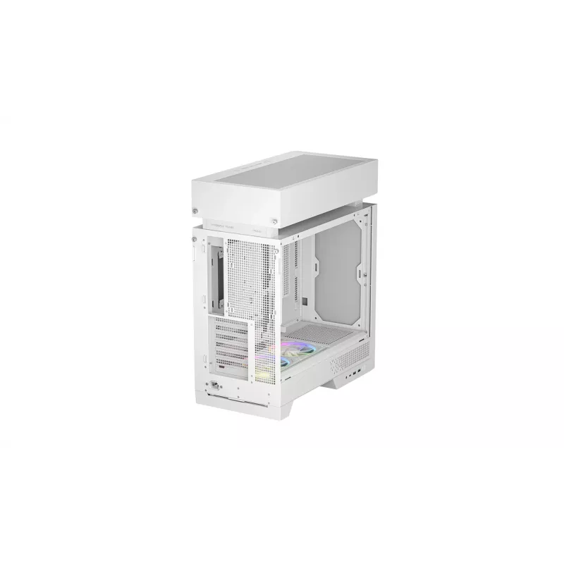 Korpusas DeepCool CL660 WH White — ATX/Micro-ATX/Mini-ITX, grūdintas stiklas, palaiko ATX/PS2/SFX/SFX‑L maitinimo šaltinius
