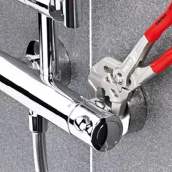 Knipex replinis veržliaraktis 250 mm, nikeliuotas, PVC rankenos, poliruoti nasrai