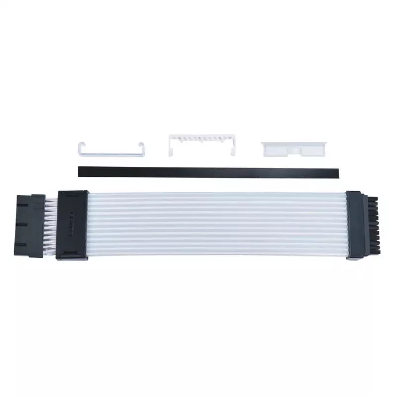 Lian Li Strimer Wireless 24 kontaktų juodas permatomas silikoninis ilginimo kabelis 0.26 m