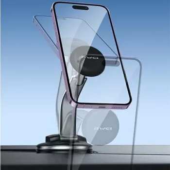 Magnetinis telefono laikiklis Awei X45 montavimui ant priekinio stiklo ir prietaisų skydelio