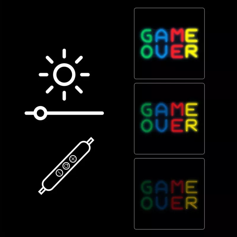 Neoninė iškaba MANTA SNL102MT 'Game Over' LED efektas