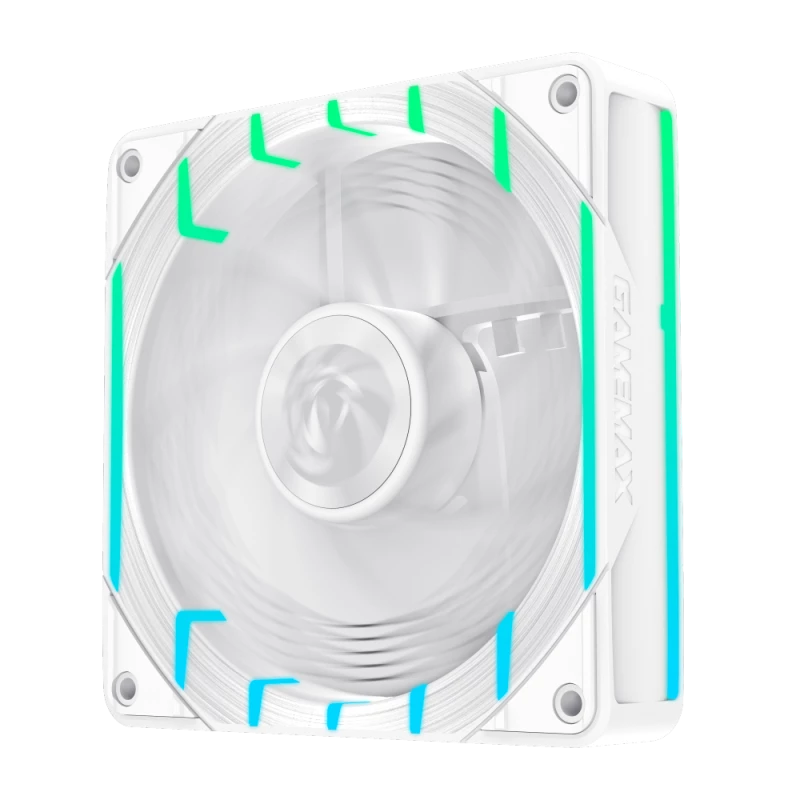 GAMEMAX TORNADO T12 ARGB-RW 120mm Baltas Atvirkštinės Mentės Kompiuterio Ventiliatorius