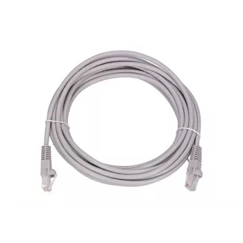 Tinklo jungiamasis kabelis Extralink Cat5e UTP 5 m — RJ-45 į RJ-45, pilkas