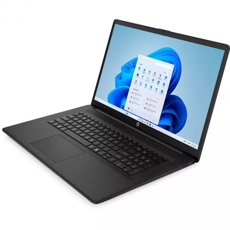 HP 17-cp2058ng nešiojamas kompiuteris, juodas, AMD Ryzen 5 7520U, AMD Radeon Graphics, 16 GB LPDDR5, 512 GB SSD, Windows 11 Home