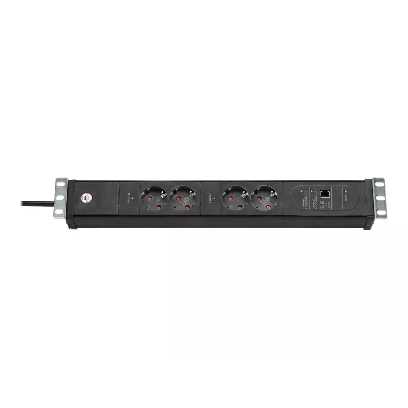 Brennenstuhl Premium-Web-Line V3 tinklu valdomas 4 lizdų ilgintuvas, Ethernet, 3m (1156057984)