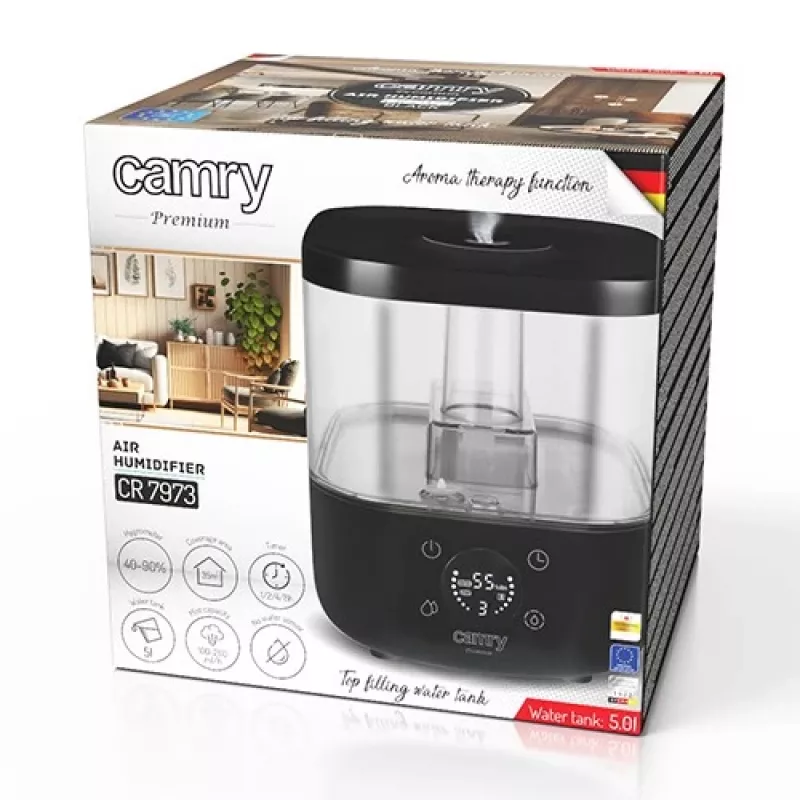 Oro drėkintuvas Camry CR 7973b, ultragarsinis, 23 W, 5 l, iki 35 m²