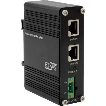 PoE+ skirstytuvas Exsys EX-60325 802.3at, išėjimas 12 V DC 20 W
