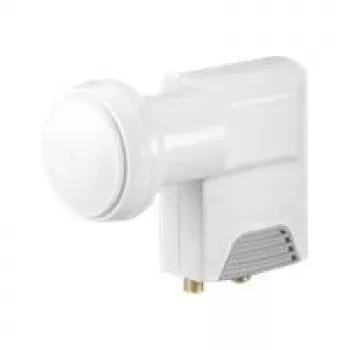 Wentronic Goobay Universal Twin LNB, pilkai balta – skaitmeninis SAT LNB (DVB-S2) 2 abonentams (4K/HDTV/3D priėmimas) (67270)