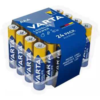 Šarminių baterijų rinkinys Varta AAA (R3) Longlife Power – 24 vnt.