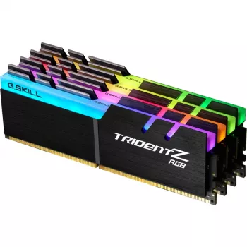 G.Skill Trident Z RGB 32 GB (4x 8 GB) DDR4-3200 Quad-Kit, juodos spalvos, F4-3200C16Q-32GTZRX, INTEL XMP