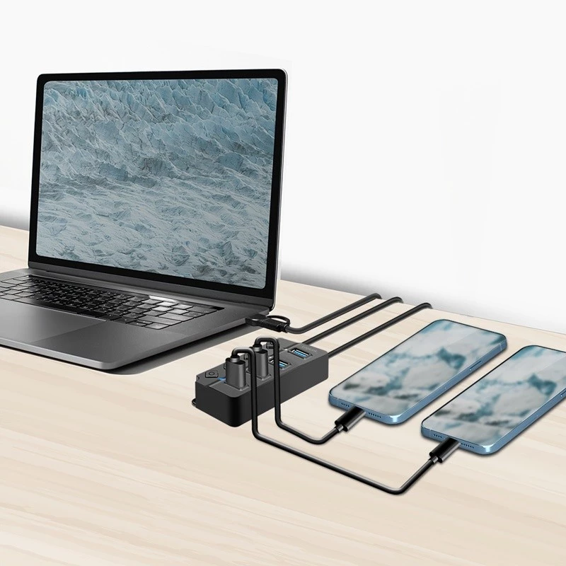 USB 3.2 Gen1 HUB, 4xUSB-A su atskirais jungikliais