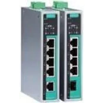 Tinklo jungiklis MOXA EDS-G205A-4PoE-T Nevaldomas Gigabit Ethernet 5 prievadai (4x PoE) Aliuminis 4U