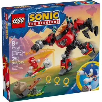 LEGO Statybinis rinkinys Sonic the Hedgehog 77005 Knuckles vs Dr Eggman Egg Crusher Mech, 350 dalių, nuo 8 m.