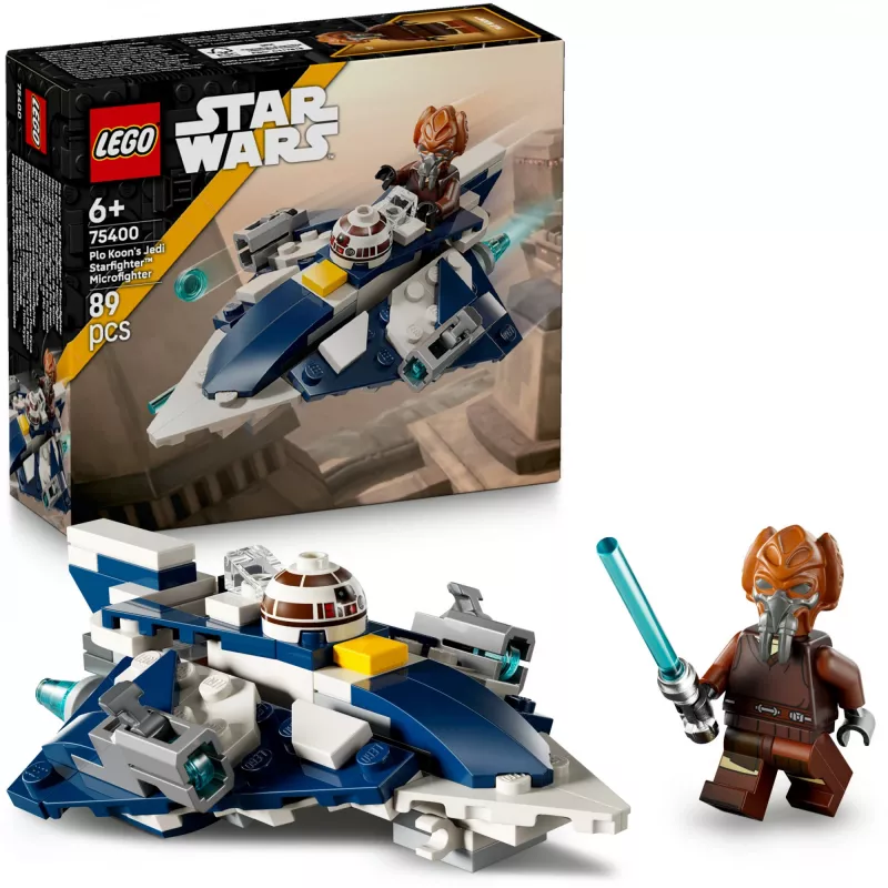 LEGO Microfighter Star Wars Plo Kono džedajaus žvaigždėlaivis 75400 — 89 dalių, 1 minifigūrėlė, nuo 6 m.