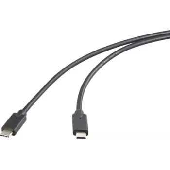 Renkforce USB-C laidas USB 3.2 Gen2x2 Kištukas Kištukas 2,00 m Juodas TPE apvalkalas (RF-6609644)