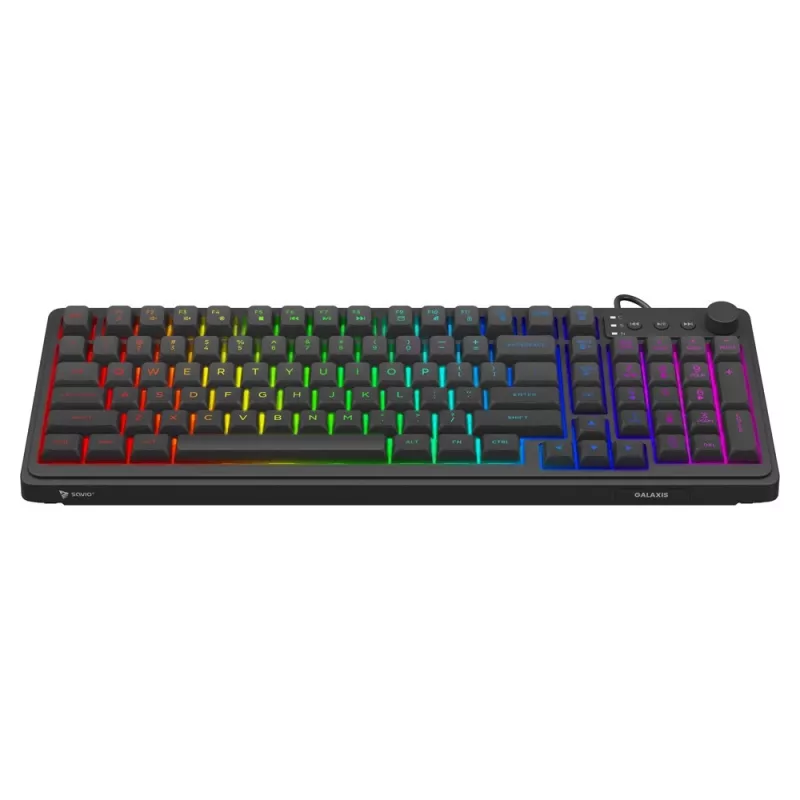Savio Galaxis klaviatūra žaidimams, membraninė, USB, QWERTY JAV anglų, juoda