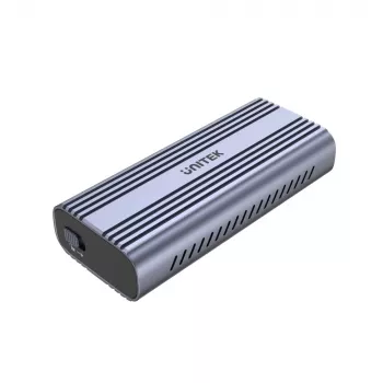 SSD korpusas Unitek SolidForce Reefer pilka – M.2 NVMe PCIe, USB‑C 10 Gbit/s, aliuminis, 1 diskas