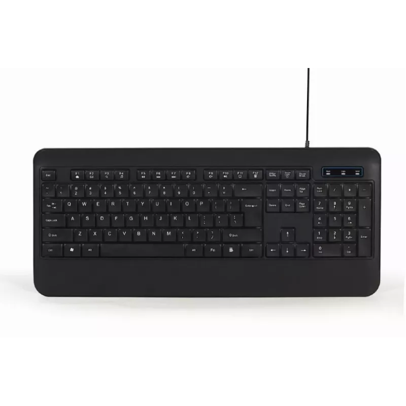 Gembird KB-UML-03 klaviatūra, multimedija, USB, ENG, juoda