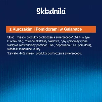 Felix Fantastic Chicken, Tomato – šlapias kačių ėdalas – 85 g