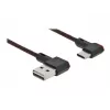 USB kabelis DeLOCK EASY-USB 2.0 Type-A vyriškas į Type-C vyrišką 0,5 m juodas