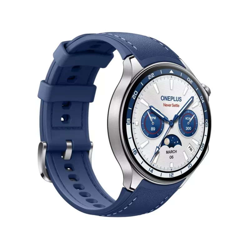 OnePlus Watch 2 išmanusis laikrodis, 46 mm, 1,43" AMOLED, 466 x 466, 32 GB, Wi-Fi, GPS, NFC, IP68, šiaurės mėlyna