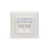 Digitus Sieninė plokštelė Keystone moduliams, vokiško tipo, vidurinė plokštelė 50x50 mm, rėmelis 80x80 mm | DN-93801-1
