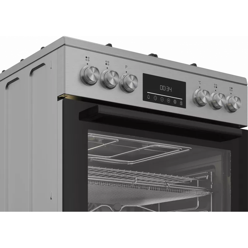 BEKO FBMA61330GXDT Dujinė viryklė su elektrine orkaite, nerūdijantis plienas, 60 cm, 72 L