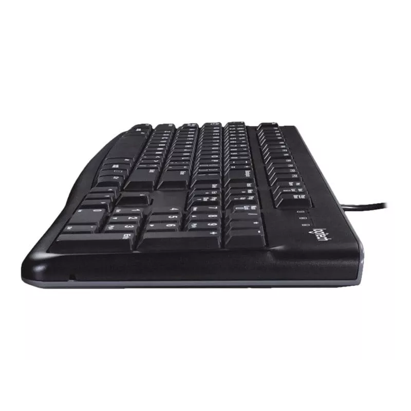 Logitech Desktop MK120, laidinis, USB, QWERTZ, juodas, su pele