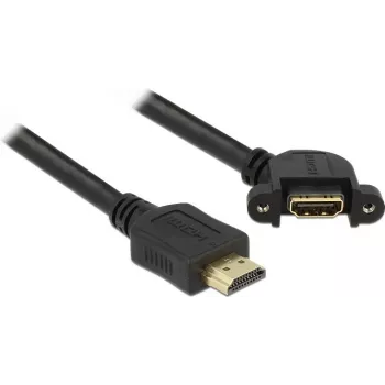 DeLOCK HDMI kabelis, 1,0 m, 28 AWG, 110° kampu jungtis, juoda (85103)