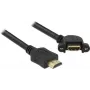DeLOCK HDMI kabelis, 1,0 m, 28 AWG, 110° kampu jungtis, juoda (85103)
